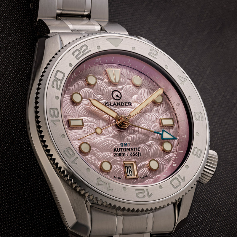 Islander JFK Automatic GMT Watch with Cherry Blossom Dial #ISL-337