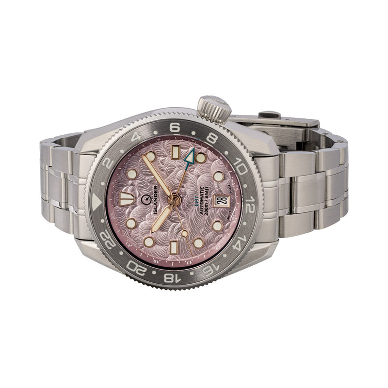 Islander JFK Automatic GMT Watch with Cherry Blossom Dial #ISL-337