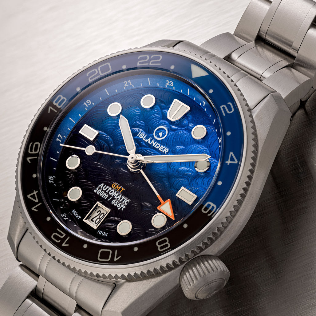 Islander JFK Automatic GMT Watch with Batman Dial #ISL-338 — Long