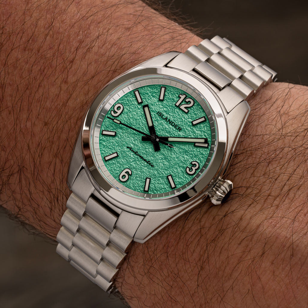 Islander Brookville Calligraphy Edition Watch with Green Parchment