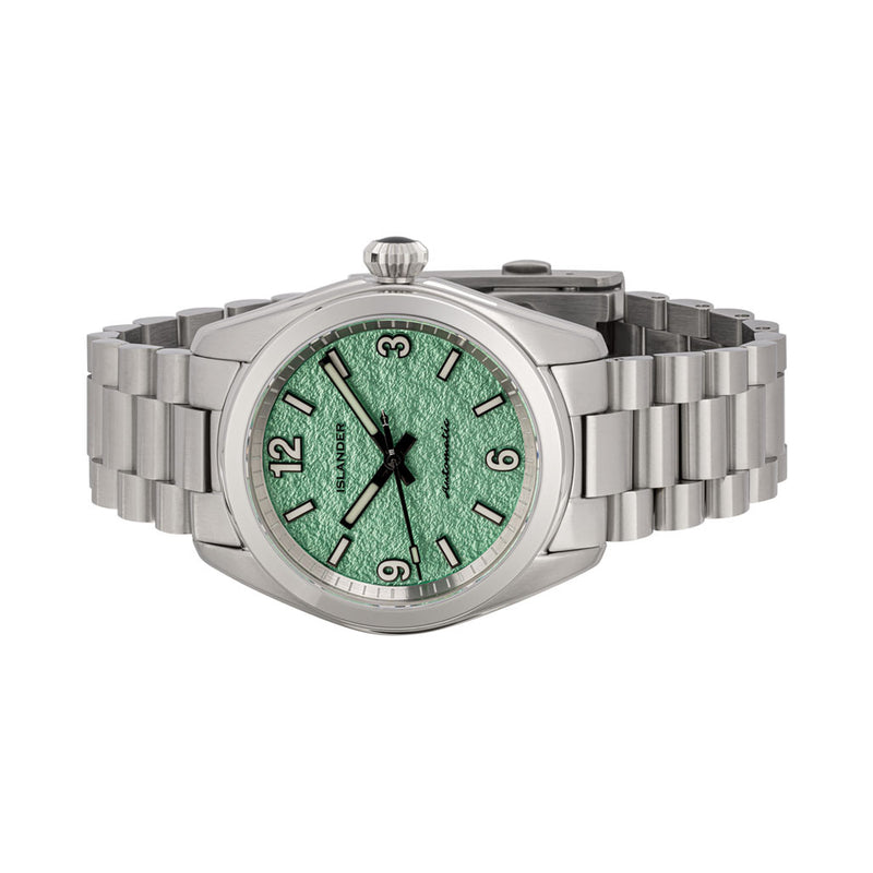 Islander Brookville Calligraphy Edition Watch with Green Parchment Dial #ISL-339
