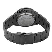 Islander Black Dial Automatic Dive Watch with DLC Case and Bracelet, AR Sapphire Crystal, and Luminous Ceramic Bezel Insert #ISL-34 back