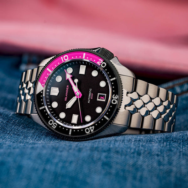 Islander x StrapHabit x Brodinkee "MWP" (Men Wear Pink) Charity Watch #ISL-342