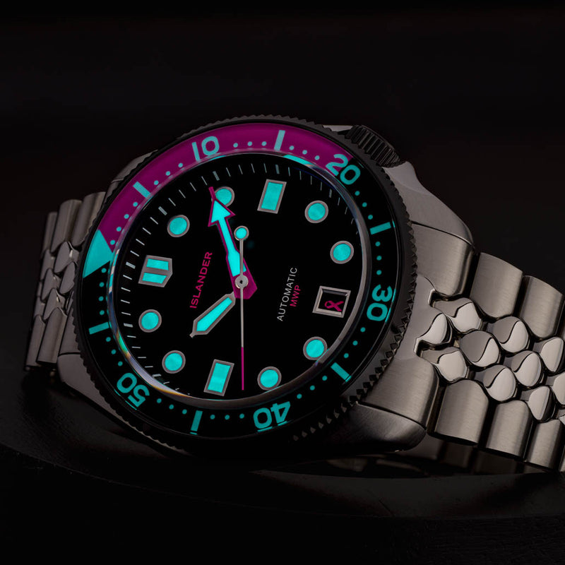 Islander x StrapHabit x Brodinkee "MWP" (Men Wear Pink) Charity Watch #ISL-342