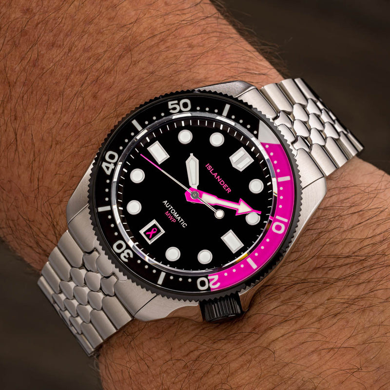 Islander x StrapHabit x Brodinkee "MWP" (Men Wear Pink) Charity Watch #ISL-342