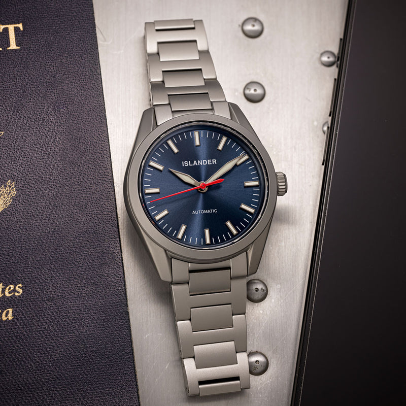Islander Thunderbolt Pilot Watch with Radiant Blue Dial #ISL-344