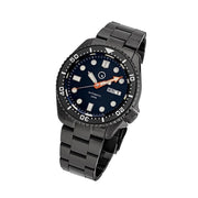Islander Black Dial Automatic Dive Watch with DLC Case and Bracelet, AR Sapphire Crystal, Luminous Ceramic Bezel Insert #ISL-34