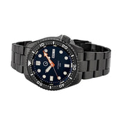 Islander Black Dial Automatic Dive Watch with DLC Case and Bracelet, AR Sapphire Crystal, Luminous Ceramic Bezel Insert #ISL-34