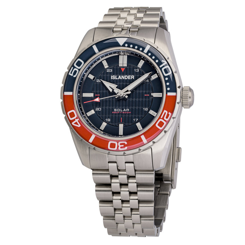 Islander Saltaire 38mm Solar Dive Watch with Blue Dial #ISL-357