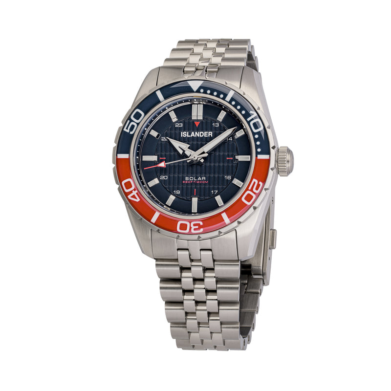 Islander Saltaire 38mm Solar Dive Watch with Blue Dial #ISL-357