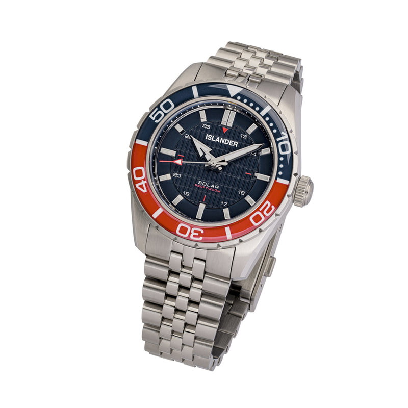 Islander Saltaire 38mm Solar Dive Watch with Blue Dial #ISL-357