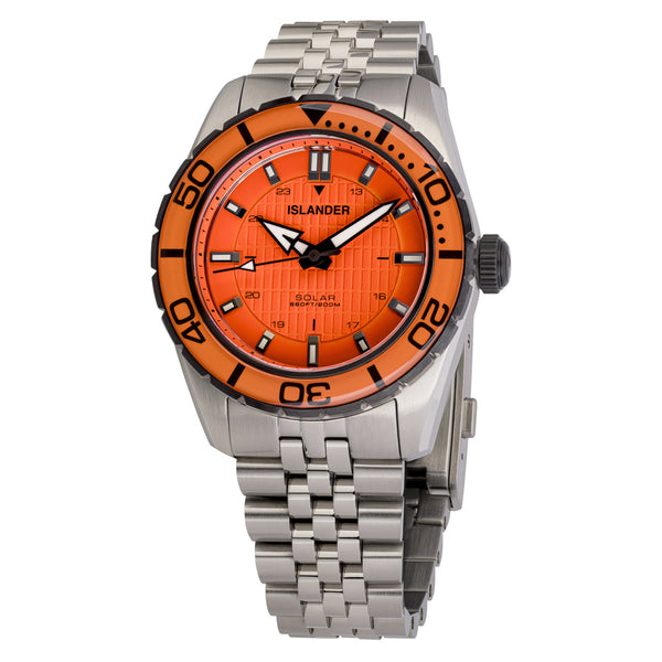 Islander Saltaire 38mm Solar Dive Watch with Orange Dial #ISL-358