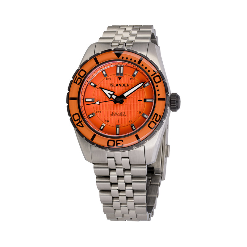 Islander Saltaire 38mm Solar Dive Watch with Orange Dial #ISL-358