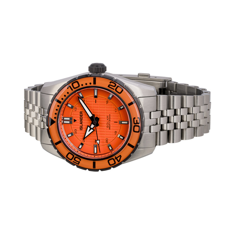 Islander Saltaire 38mm Solar Dive Watch with Orange Dial #ISL-358
