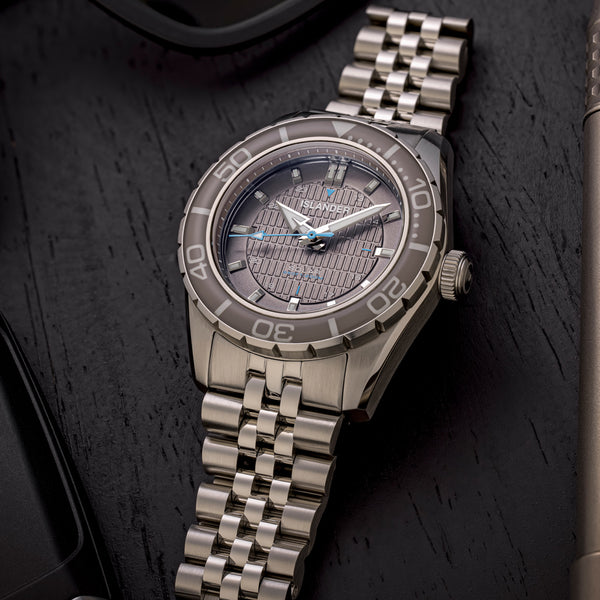 Islander Saltaire 38mm Solar Dive Watch with Grey Dial #ISL-359