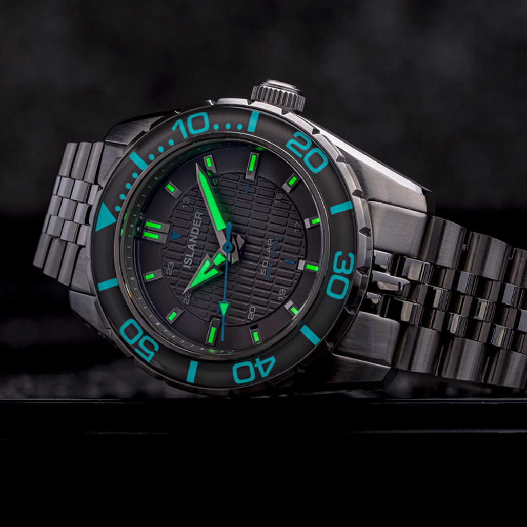 Islander Saltaire 38mm Solar Dive Watch with Grey Dial #ISL-359