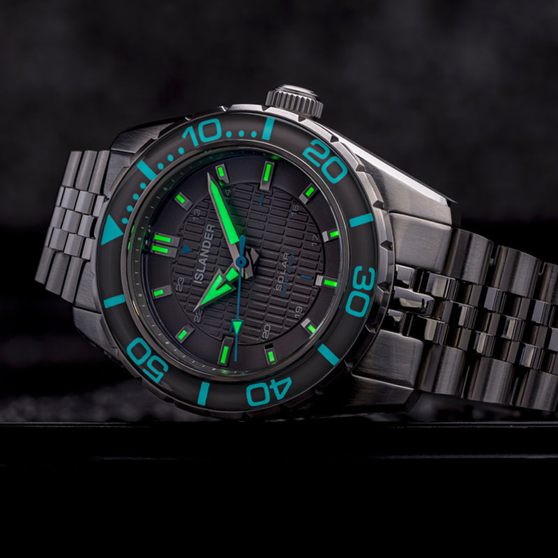 Islander Saltaire 38mm Solar Dive Watch with Grey Dial #ISL-359