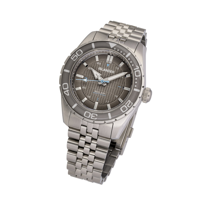Islander Saltaire 38mm Solar Dive Watch with Grey Dial #ISL-359