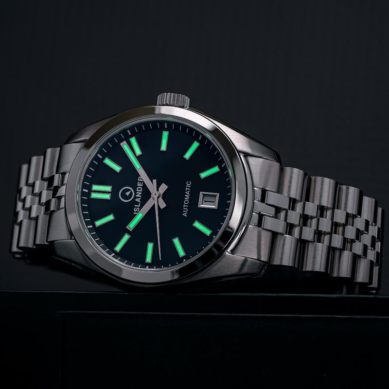 Islander Brookville Hi-Beat Automatic Dress Watch with Black Dial, AR Sapphire Crystal #ISL-36