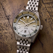 Islander Northport Automatic Dive Watch with Khaki to White Ripple Dial #ISL-361