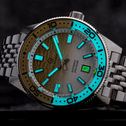 Islander Northport Automatic Dive Watch with Khaki to White Ripple Dial #ISL-361