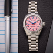 Islander Brookville Calligraphy Edition Watch with Coral Parchment Dial #ISL-367