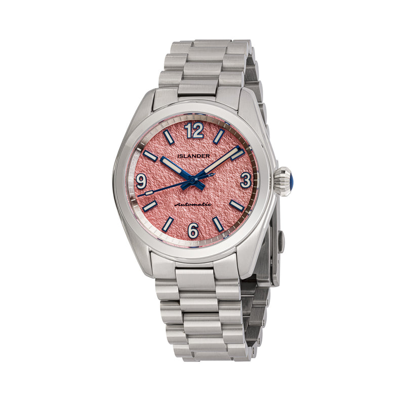 Islander Brookville Calligraphy Edition Watch with Coral Parchment Dial #ISL-367
