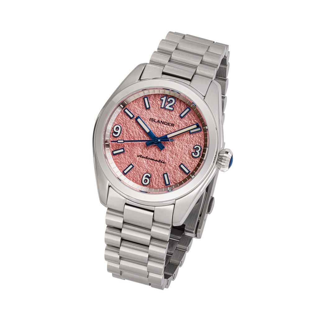 Islander Brookville Calligraphy Edition Watch with Coral Parchment