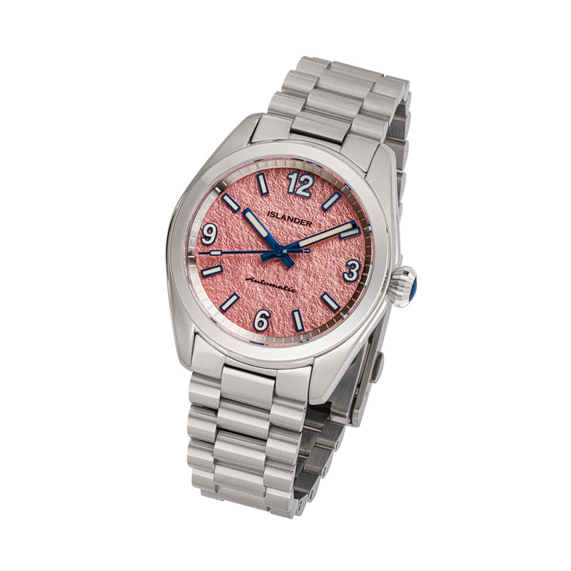 Islander Brookville Calligraphy Edition Watch with Coral Parchment Dial #ISL-367