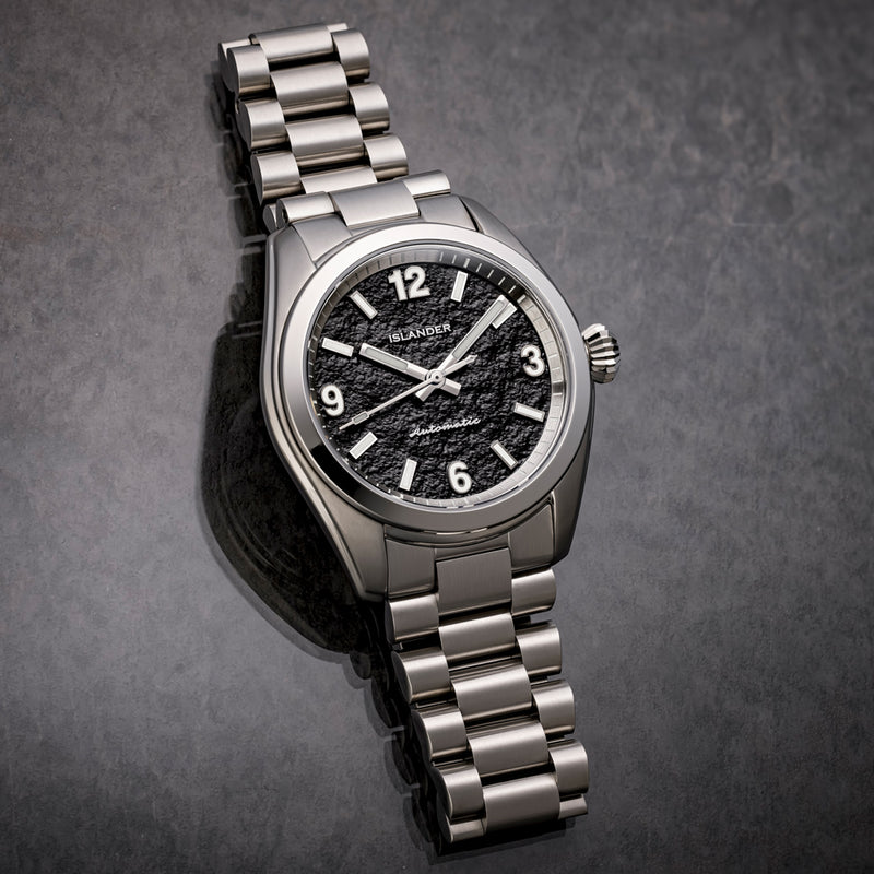 Islander Brookville Calligraphy Edition Watch with Black Parchment Dial #ISL-368