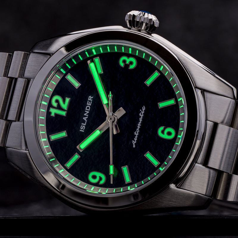 Islander Brookville Calligraphy Edition Watch with Black Parchment Dial #ISL-368