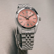 Islander Brookville Hi-Beat Automatic Dress Watch with Salmon Dial, AR Sapphire Crystal #ISL-37 lifestyle