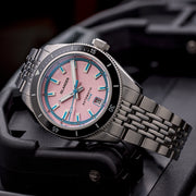 Islander Port Jefferson Skin Diver Automatic Watch with Miami Pink Dial #ISL-372