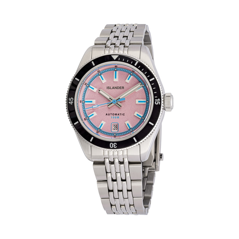Islander Port Jefferson Skin Diver Automatic Watch with Miami Pink Dial #ISL-372