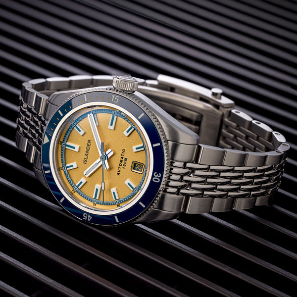 Islander Port Jefferson Skin Diver Automatic Watch with Champagne Gold Dial #ISL-373