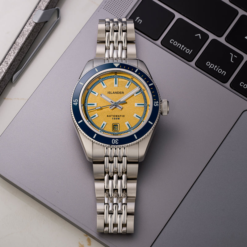 Islander Port Jefferson Skin Diver Automatic Watch with Champagne Gold Dial #ISL-373