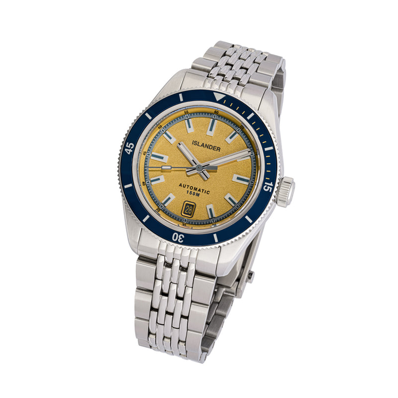 Islander Port Jefferson Skin Diver Automatic Watch with Champagne Gold Dial #ISL-373