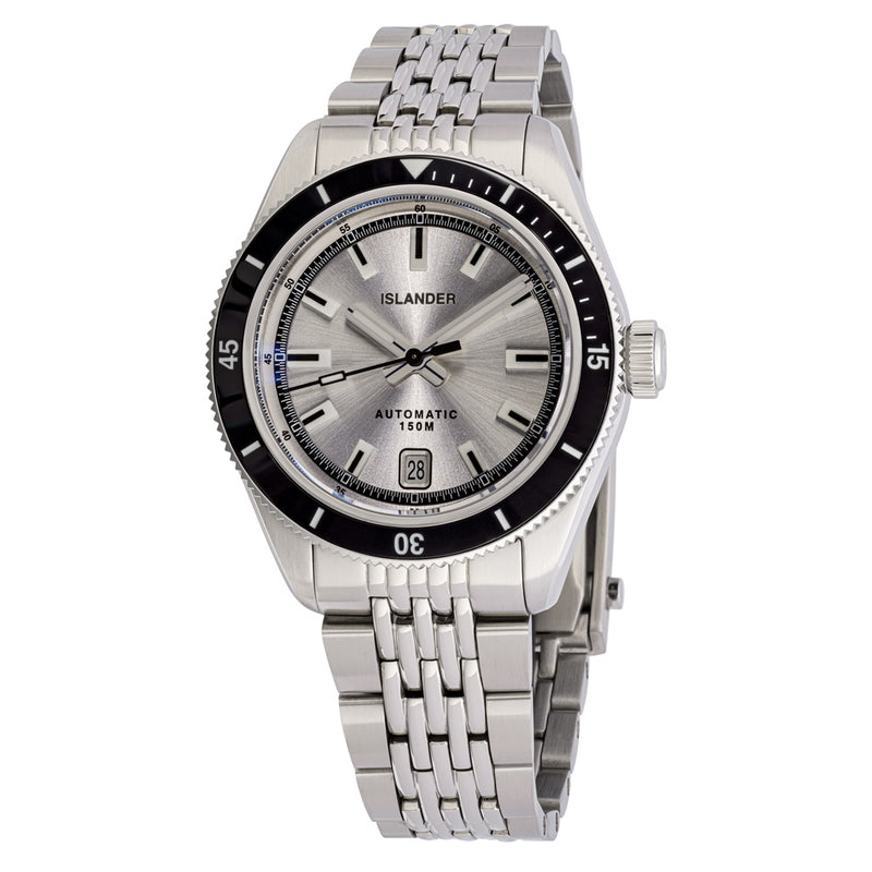 Islander Port Jefferson Skin Diver Automatic Watch with Silver Dial #ISL-374