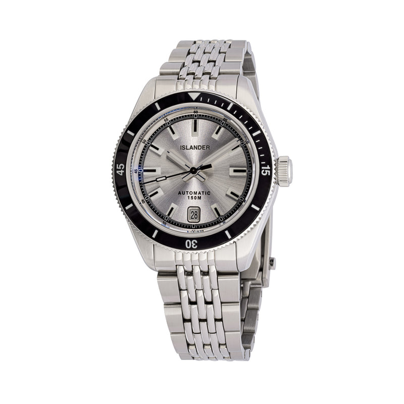 Islander Port Jefferson Skin Diver Automatic Watch with Silver Dial #ISL-374
