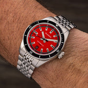 Islander Port Jefferson Skin Diver Automatic Watch with Red Dial #ISL-375