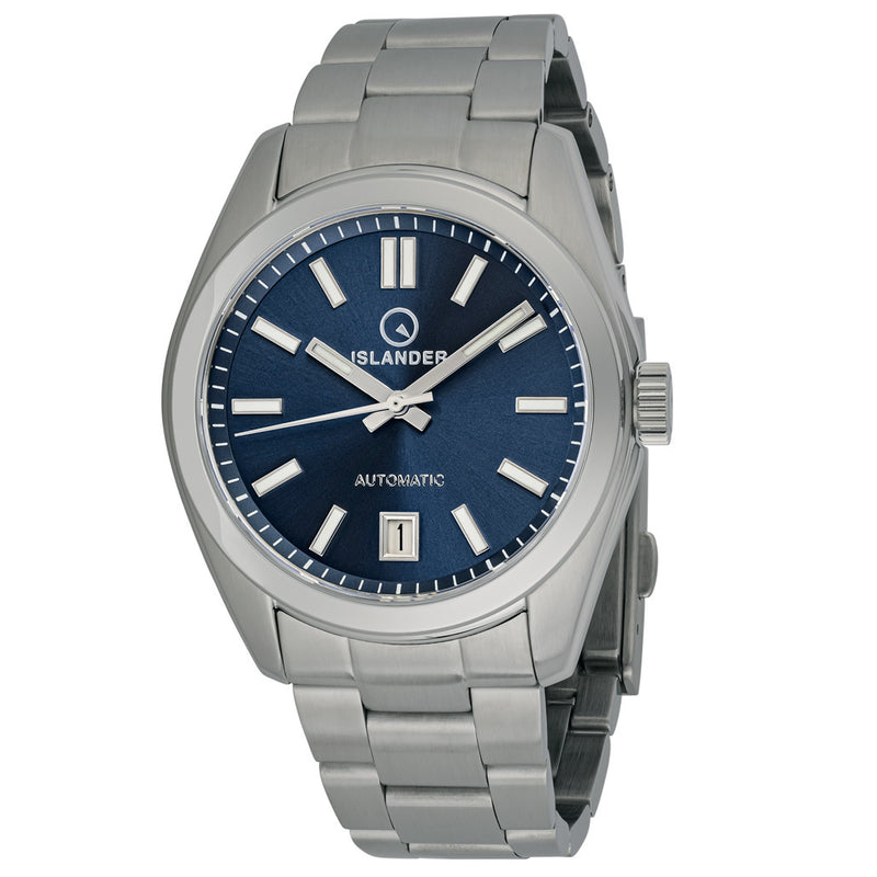 Islander Brookville Hi-Beat Automatic Dress Watch with Blue Dial, AR Sapphire Crystal #ISL-38 zoom