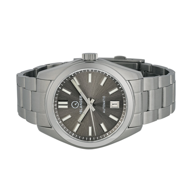 Islander Brookville Hi-Beat Automatic Dress Watch with Grey Dial, AR Sapphire Crystal #ISL-39 side