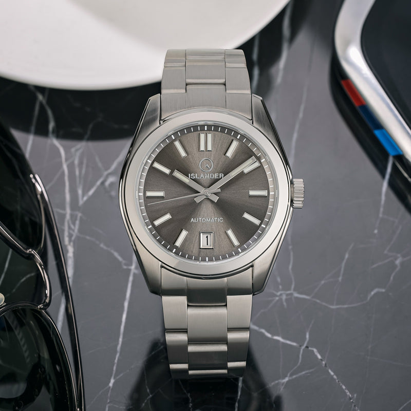 Islander Brookville Hi-Beat Automatic Dress Watch with Grey Dial, AR Sapphire Crystal #ISL-39 lifestyle