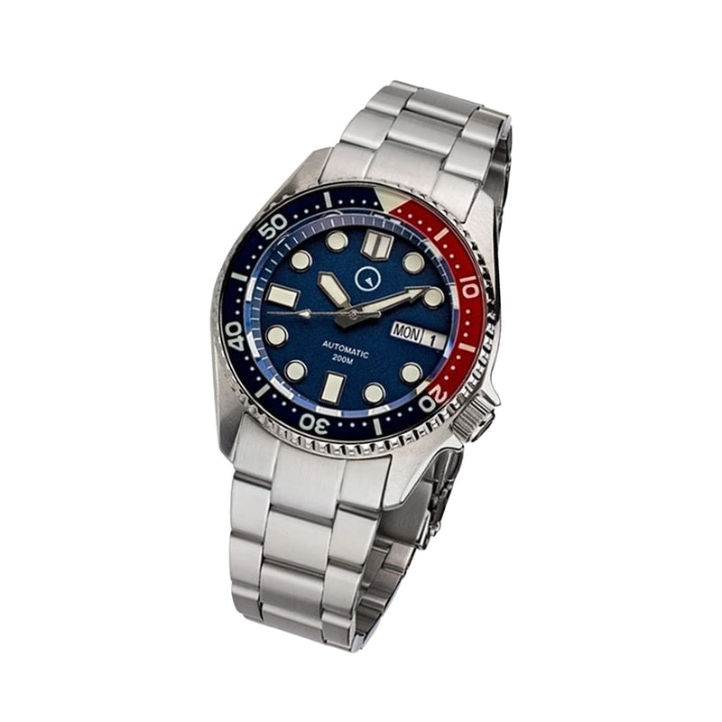 Islander 38mm Automatic Dive Watch with Solid-Link Bracelet, AR Sapphire Crystal, and Luminous Sapphire Bezel Insert #ISL-49