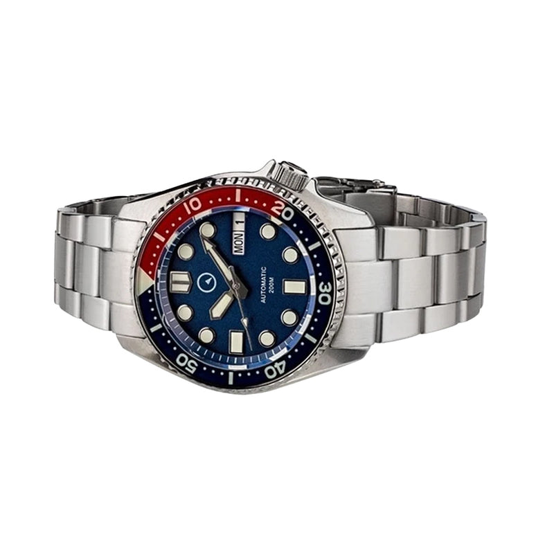 Islander 38mm Automatic Dive Watch with Solid-Link Bracelet, AR Sapphire Crystal, and Luminous Sapphire Bezel Insert #ISL-49