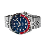 Islander 43mm Automatic Dual-Time Watch with Solid-Link Bracelet, AR Sapphire Crystal, and Luminous Sapphire Bezel Insert #ISL-50