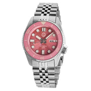 Islander 38mm Automatic Pink Dive Watch with Solid-Link Bracelet, AR Double Dome Sapphire Crystal, and Luminous Sapphire Bezel Insert #ISL-52