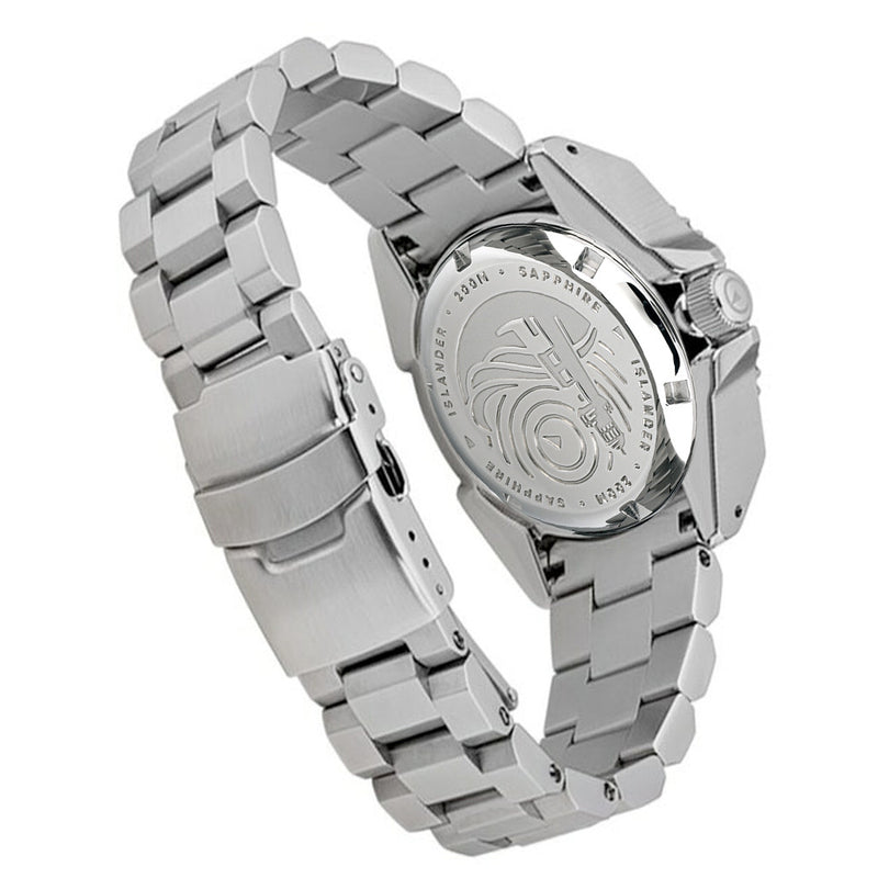 Islander Luminous Wave Dial Automatic Dive Watch with AR Double-Dome Sapphire Crystal, and Luminous Ceramic Bezel Insert #ISL-62