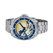 Islander Luminous Wave Dial Automatic Dive Watch with AR Double-Dome Sapphire Crystal, and Lumious Ceramic Bezel Insert #ISL-62