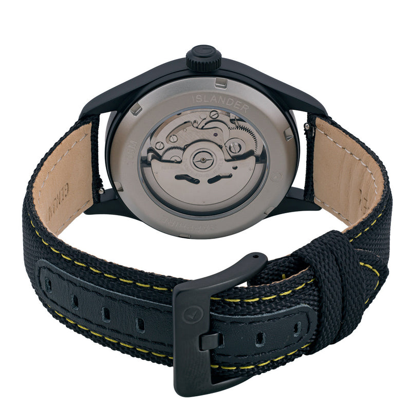 Islander ISL-82 Automatic Field Watch with Black DLC SS Case Back